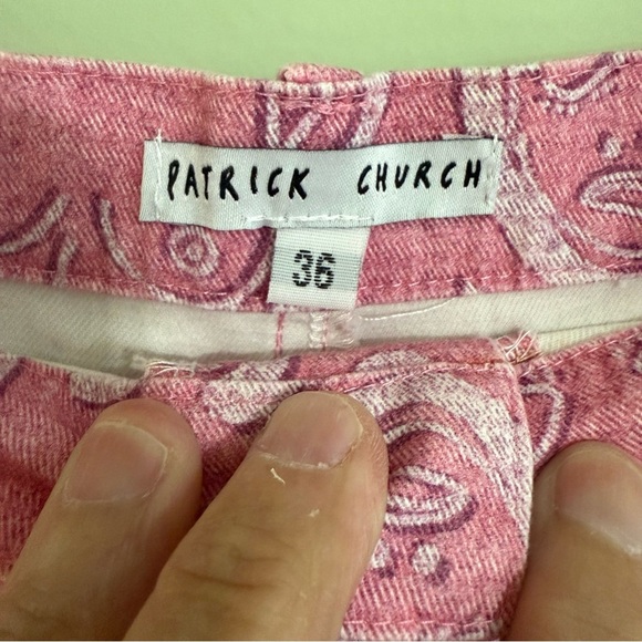 Patrick Church unisex motif “All over You” pink colored jeans pants wide leg - Picture 3 of 7